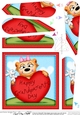 Mia Meerkat Grandparents Day Heart Fan Pyramage Topper