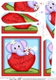 Lola Elephant Grandparents Day Heart Fan Pyramage Topper