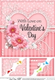 8 x 8 A Touch of Elegance Valentines Day Flowers, Lace & Pearls Scalloped Corner Topper  