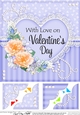 8 x 8 A Touch of Elegance Valentines Day Flowers, Lace & Pearls Scalloped Corner Topper  