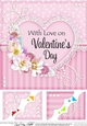 8 x 8 A Touch of Elegance Valentines Day Flowers, Lace & Pearls Scalloped Corner Topper  