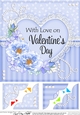 8 x 8 A Touch of Elegance Valentines Day Flowers, Lace & Pearls Scalloped Corner Topper  