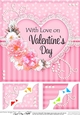 8 x 8 A Touch of Elegance Valentines Day Flowers, Lace & Pearls Scalloped Corner Topper  