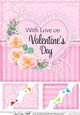8 x 8 A Touch of Elegance Valentines Day Flowers, Lace & Pearls Scalloped Corner Topper  