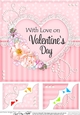 8 x 8 A Touch of Elegance Valentines Day Flowers, Lace & Pearls Scalloped Corner Topper  