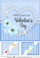 8 x 8 A Touch of Elegance Valentines Day Flowers, Lace & Pearls Scalloped Corner Topper  