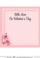 A Touch of Elegance Valentines Day Flowers, Lace & Pearls 8x8 matching insert