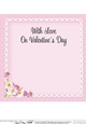 A Touch of Elegance Valentines Day Flowers, Lace & Pearls 8x8 matching insert