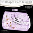 3D Shaped Card Kit - A Touch of Elegance Flowers, Lace & Pearls Clutch Bag