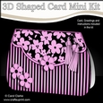 3D Shaped Card  Kit - Pretty Floral Fold Over Clutch Bag