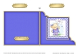 Hunney Bear Rosie has a Flower - Cut and Fold Corner Card  