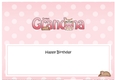 Large DL Happy Birthday GREAT GRANDMA insert with Cute Little Cat