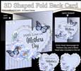 3 in 1 Floral Heart - 3D Shaped No-Hole Fold Back Card with Decoupage Mini Kit