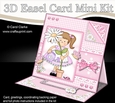 3D Easel Card Mini Kit - Pretty in Pink - Cute Girlz