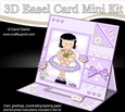 3D Easel Card Mini Kit - Pretty in Lilac - Cute Girlz