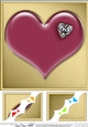Romantic Enamel Heartwith diamond - 8 x 8 Scalloped corner Topper