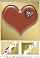 Romantic Enamel Heartwith diamond - 8 x 8 Scalloped corner Topper