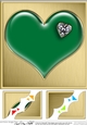 Romantic Enamel Heartwith diamond - 8 x 8 Scalloped corner Topper