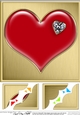 Romantic Enamel Heartwith diamond - 8 x 8 Scalloped corner Topper
