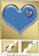 Romantic Enamel Heartwith diamond - 8 x 8 Scalloped corner Topper