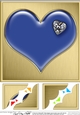 Romantic Enamel Heartwith diamond - 8 x 8 Scalloped corner Topper