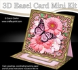3D Easel Card Mini Kit - Butterfly & Flowers on Gold Frame