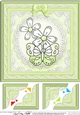8 x 8 Fluttery Butterfly with Daisies Scalloped corner Topper