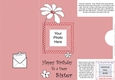 Add a Photo Daisy Birthday Sister with easy fold frame