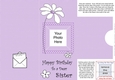 Add a Photo Daisy Birthday Sister with easy fold frame
