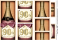 DL 90th Birthday Champagne in a Box with top & bottom stacker