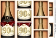 DL 90th Birthday Champagne in a Box with top & bottom stacker