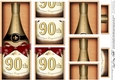 DL 90th Birthday Champagne in a Box with top & bottom stacker