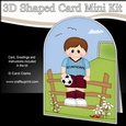 3D Shaped Card Kit - Little Footballer Plays for Scunthorpe