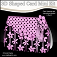 3D Shaped Card Kit - Pretty Daisy & Dots Fold Over Clutch Bag