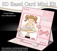 3D Easel Card Mini Kit - Pretty in Yellow - Cute Girlz