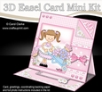 3D Easel Card Mini Kit - Pretty in Pink - Cute Girlz