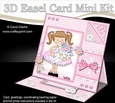 3D Easel Card Mini Kit - Pretty in Pink - Cute Girlz