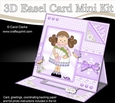 3D Easel Card Mini Kit - Pretty in Lilac - Cute Girlz