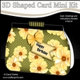 3D Shaped Card Kit - Pretty Floral Clutch Bag