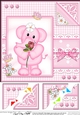 8 x 8 Lola Elephant & Lace Scalloped Corner Topper 