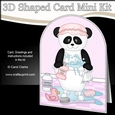 3D Shaped Card Kit - Bathtub Buddies - Cute Little Panda