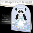3D Shaped Card Kit - Bathtub Buddies - Cute Little Panda
