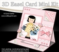 3D Easel Card Mini Kit - Pretty in Yellow - Cute Girlz