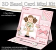 3D Easel Card Mini Kit - Pretty in Yellow - Cute Girlz