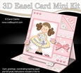 3D Easel Card Mini Kit - Pretty in Yellow - Cute Girlz