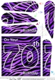 Fun Zebra Striped 70th Birthday Fan Pyramage Topper