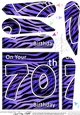 Fun Zebra Striped 70th Birthday Fan Pyramage Topper