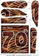 Fun Zebra Striped 70th Birthday Fan Pyramage Topper