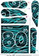 Fun Zebra Striped 80th Birthday Fan Pyramage Topper