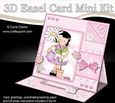 3D Easel Card Mini Kit - Pretty in Pink - Cute Girlz